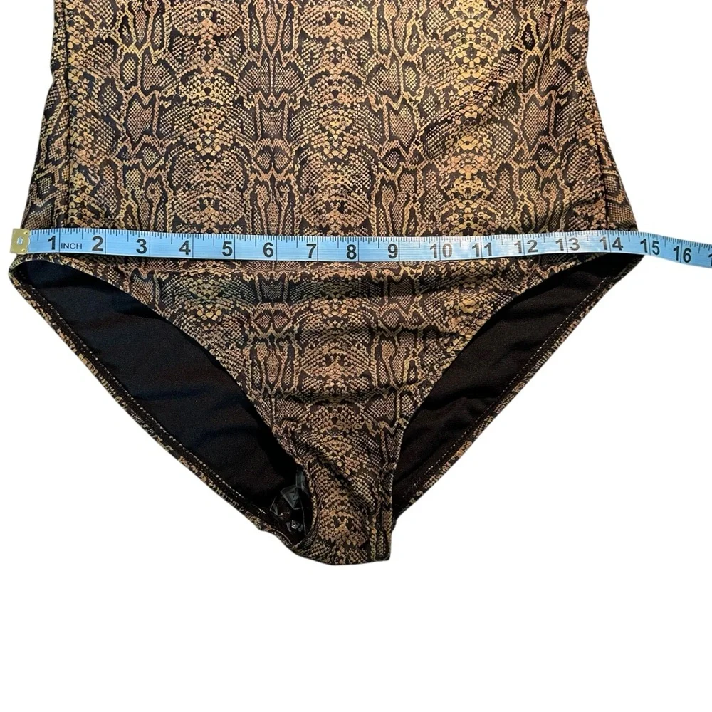 NEW Nicole Miller Swimsuit One Piece Snakeskin Print Size Small New Without Tags